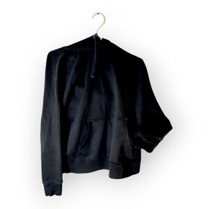 Climescape Womens  Black Hoodie with Front Pocket